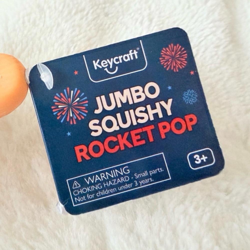 Viral TikTok Jumbo Squishy Rocket Pop - Blue, Red, White - Picture 2 of 2